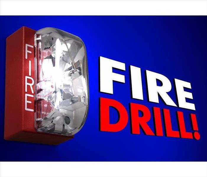 Fire Drill Alarm Words Practice Emergency Exercise 3d Illustration